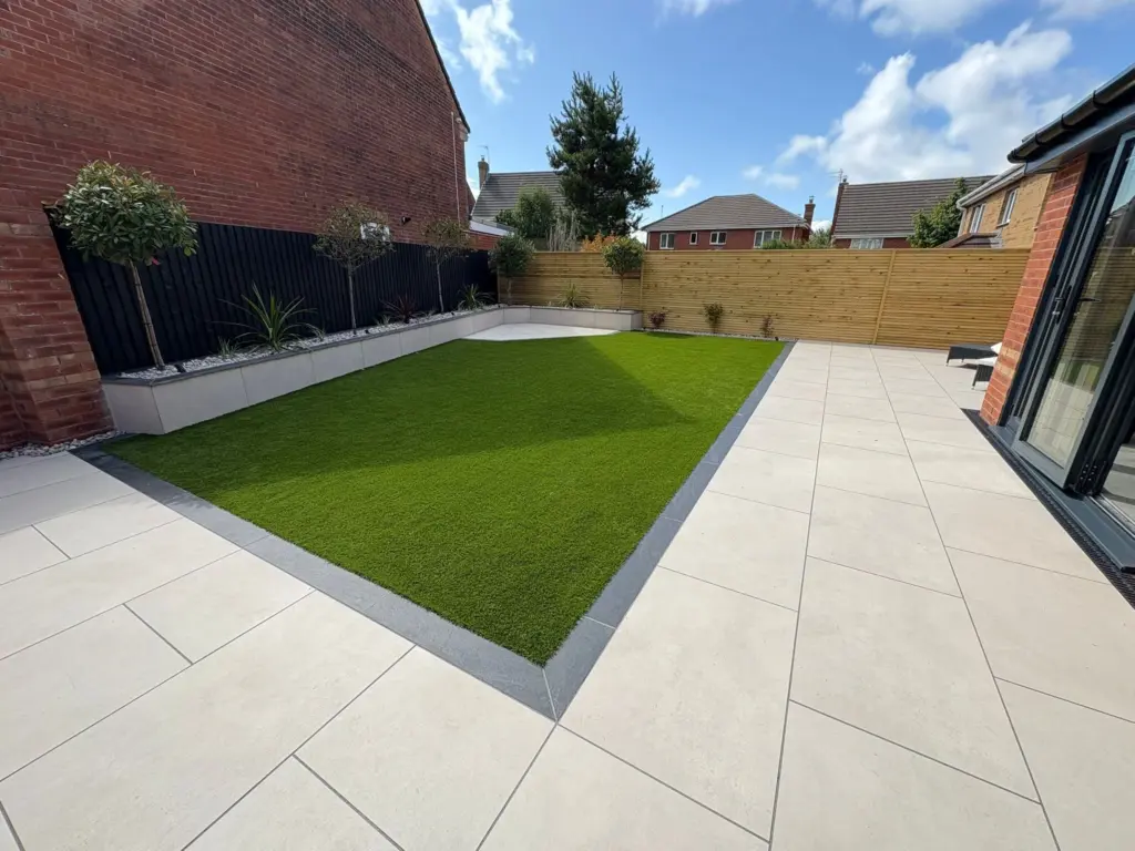 artifical-grass-installed-back-garden-makeover-bridgend-south-wales