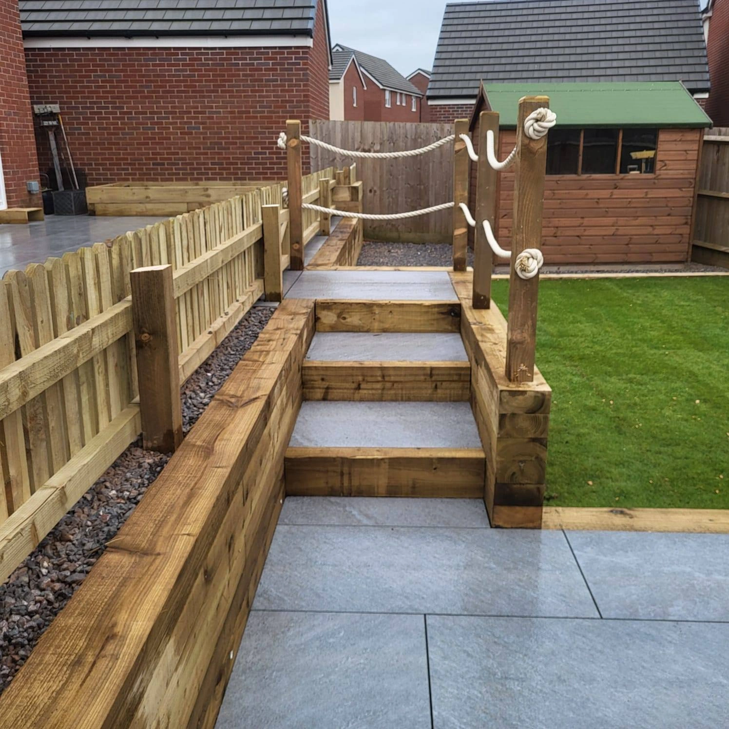 Landscape gardener -decking-stairs-patio-slabs-cooksey-landscaping