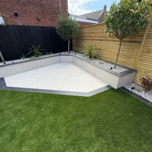 full length raised plant beds installed garden renovated