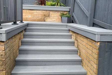 new-grey-composite-decking-area-stairs-installed-south-wales